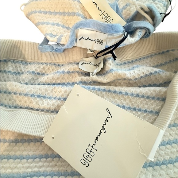 Freshman199 baby Blue and White Striped Two-Piece Set Net design - Picture 8 of 12